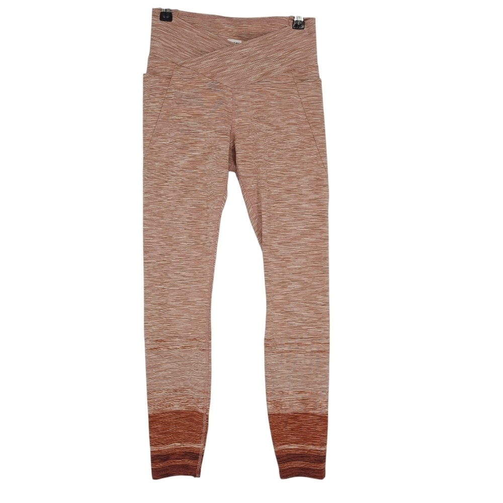 PrAna Blazing Star Athletic Leggings Autumn Stripe Mid Rise UV 50+ NWT Medium
